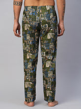 Men's Printed, Multicolor, Cotton, Regular Fit, Elasticated, Waistband, Pyjama  With Side Pockets